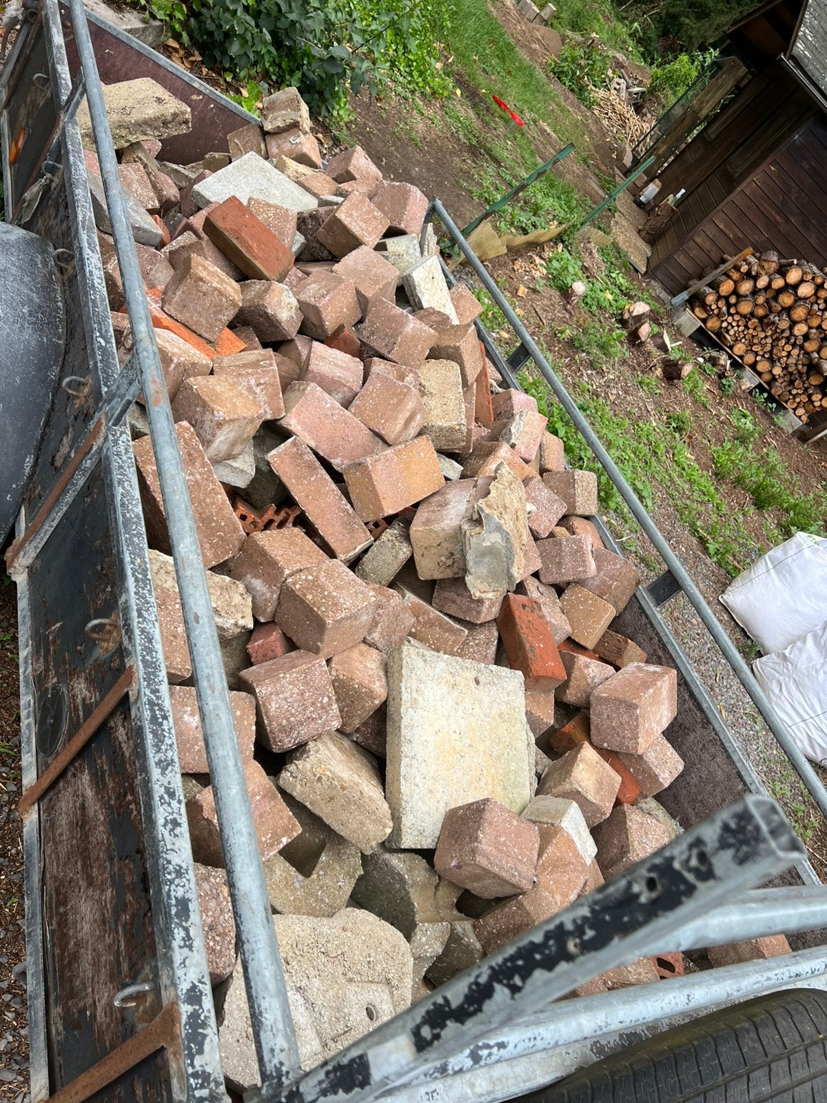 Gratis mee te nemen klinkers/stenen, Jardin & Terrasse, Pavé & Dalles, Enlèvement, Briques