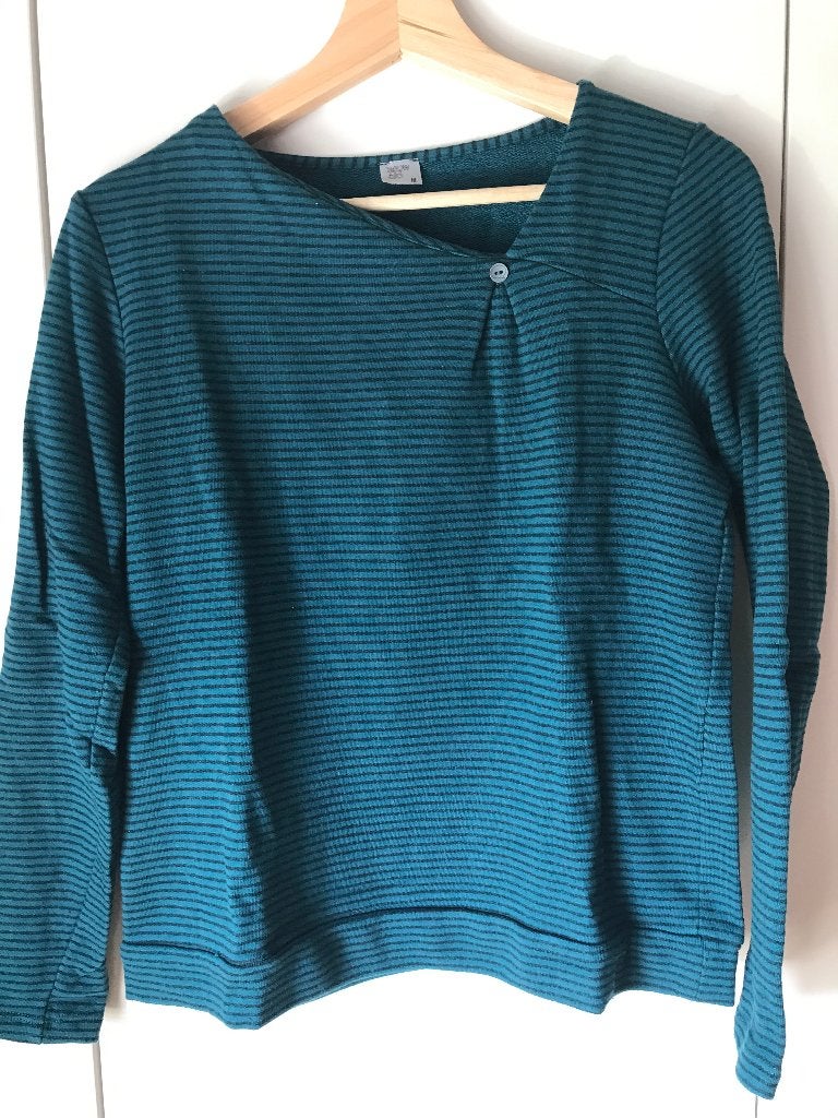 Blauw zwart gestreepte trui, Maat 38/40 (M), Who's that girl, Blauw, Ophalen of Verzenden