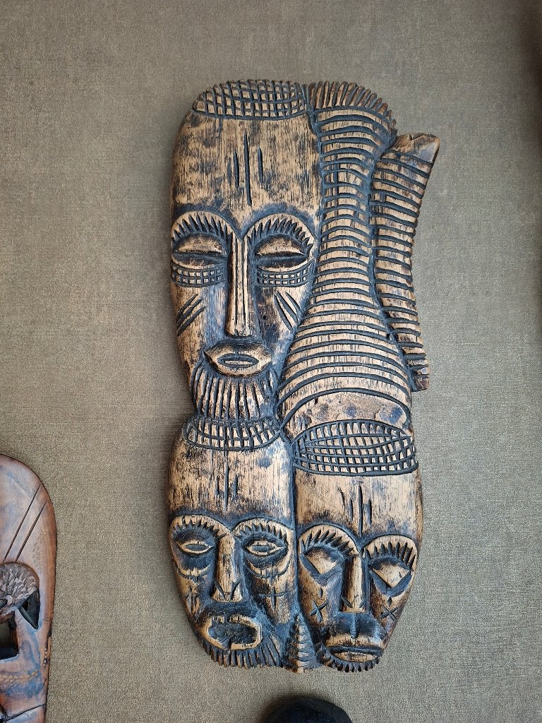 Afrikaanse masker, Bruin, Afrika, Houtsnijwerk, Gesneden