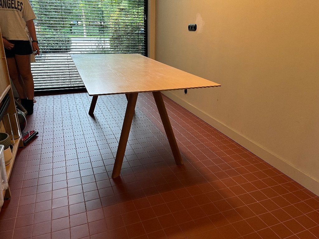 HAY Copenhague CPH30 tafel 90 x 200cm eik, Huis en Inrichting, Tafels | Eettafels, Ophalen, Gebruikt, Eikenhout, 200 cm of meer