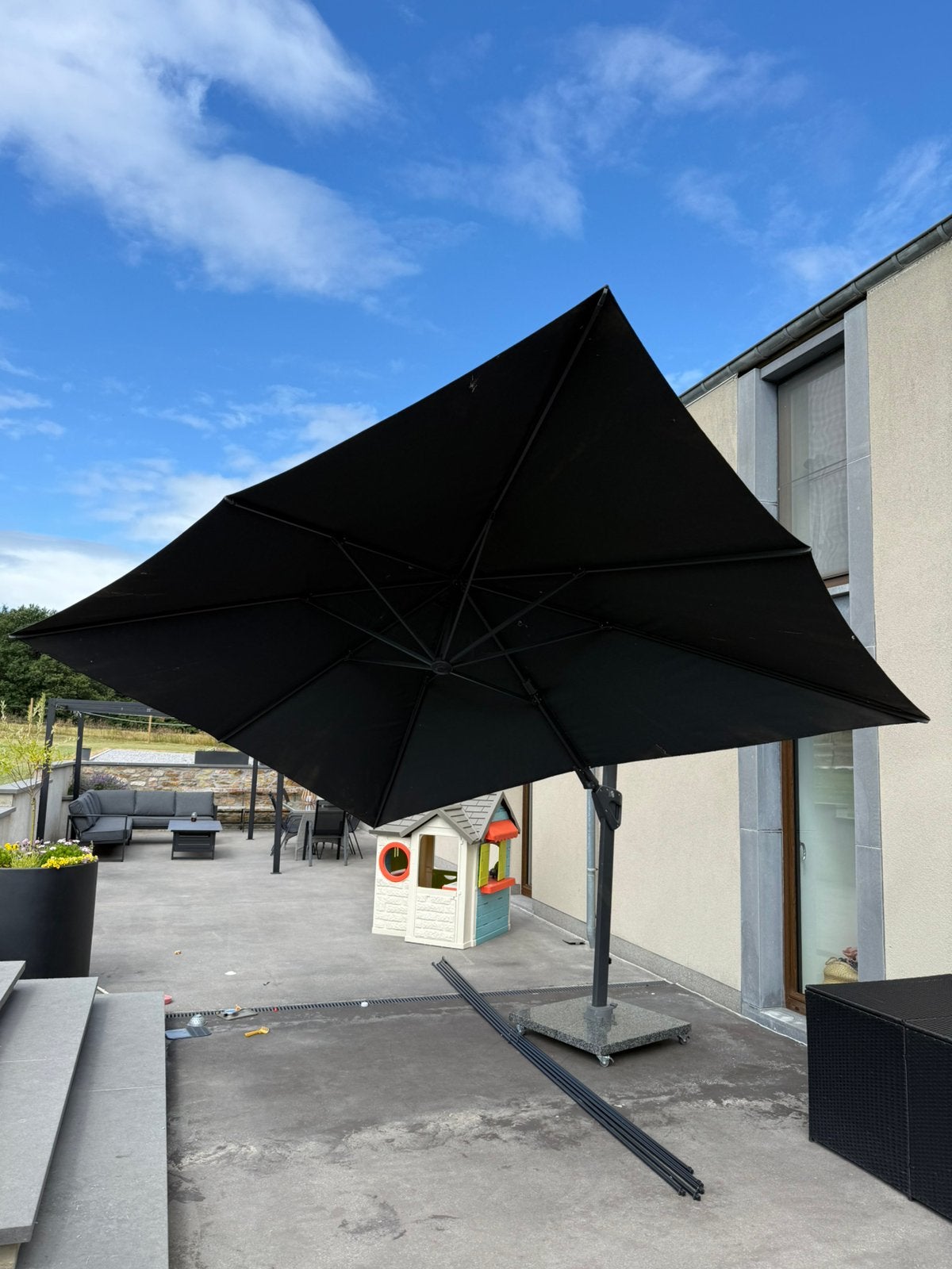 Parasols 3X4m, Jardin & Terrasse, 3 à 4 mètres, Étanche, Comme neuf, Enlèvement