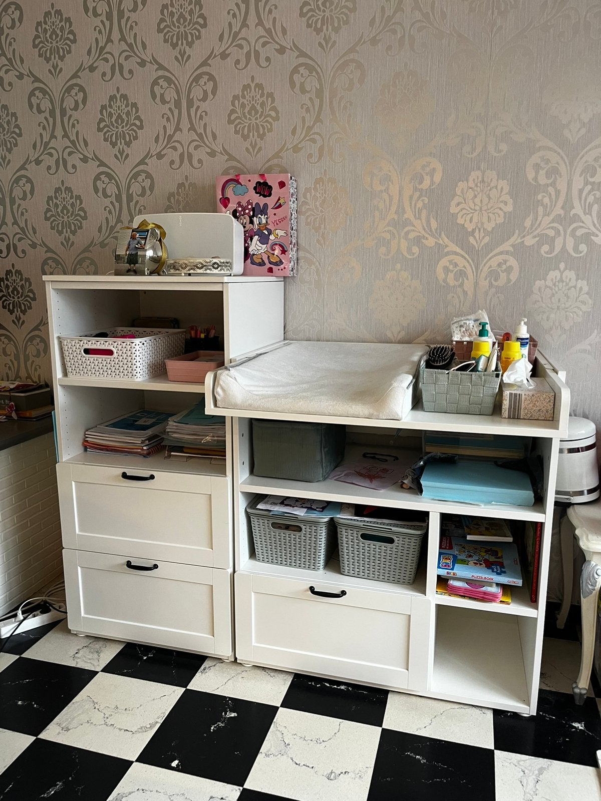 Luiertafel met handige kast Ikea, Ophalen, Zo goed als nieuw