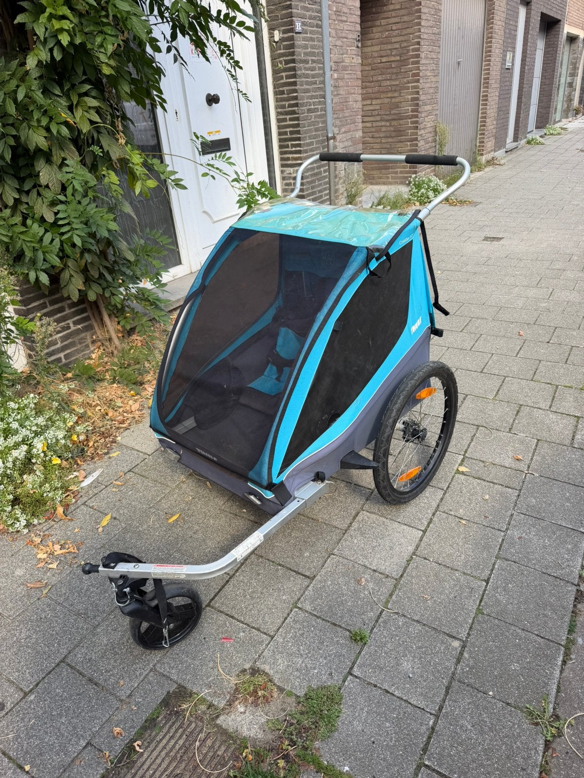 Thule Fietskar Coaster XT (aangekocht in 2019), Ophalen, Gebruikt, Kinderkar, Opvouwbaar