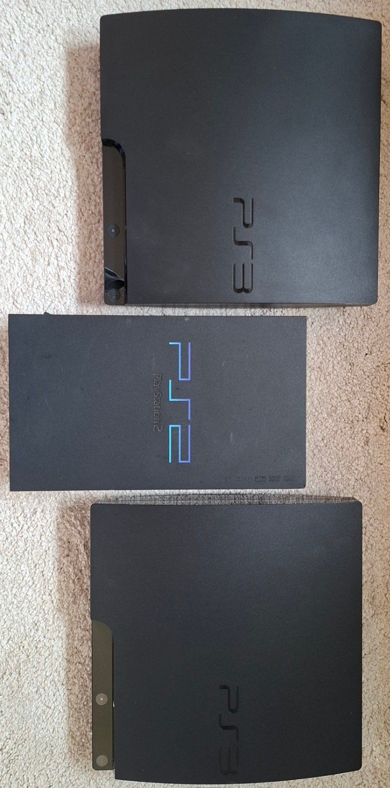 Lot Sony PS2 Fat + 2 PS3 Slim (CECH-2504B 1A / CECH-3004B), Enlèvement ou Envoi, Slim
