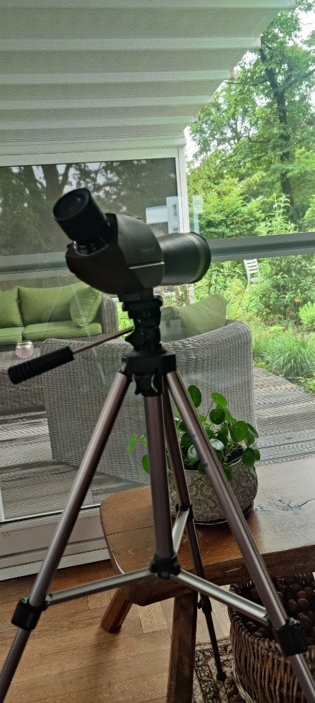 Gereserveerd....Spotting scoop, Audio, Tv en Foto, Optische apparatuur | Verrekijkers, Gebruikt, Overige typen, 20x of meer, Met hoes of tas