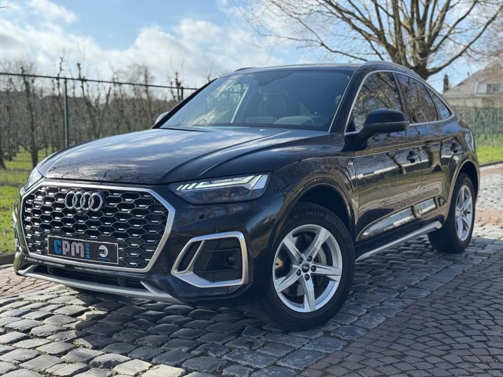 Audi Q5 * SPORTBACK * PHEV 50TFSIe * BTW/TVA * 3x S LINE *, Auto's, Q5, Zwart, Hybride Elektrisch/Benzine, Dealer onderhouden