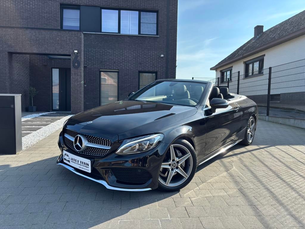 Mercedes C200 AMG Cabrio Benzine | Navi | led | Garantie, Auto's, Mercedes-Benz, 4 zetels, 4 cilinders, Cabriolet, Zwart