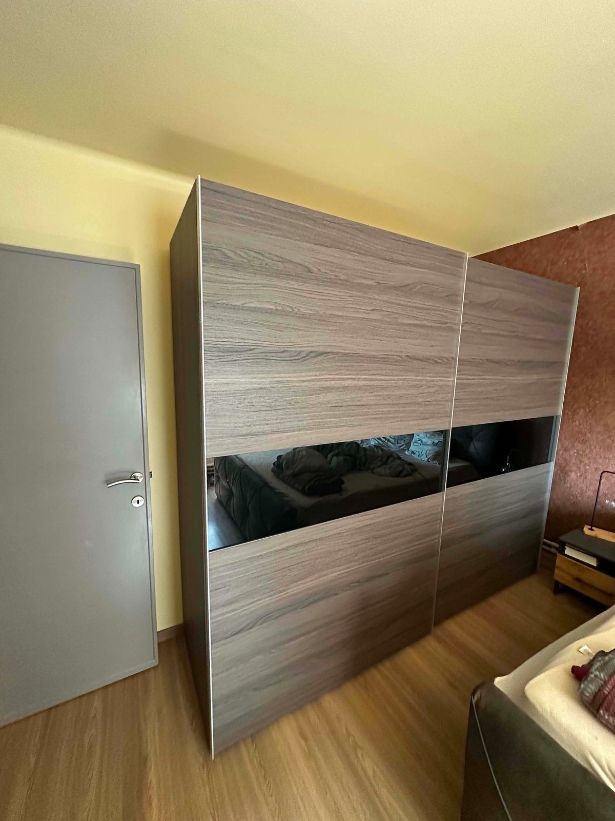 Kleerkast, Huis en Inrichting, Kasten | Kleerkasten, Ophalen, Zo goed als nieuw, Glas