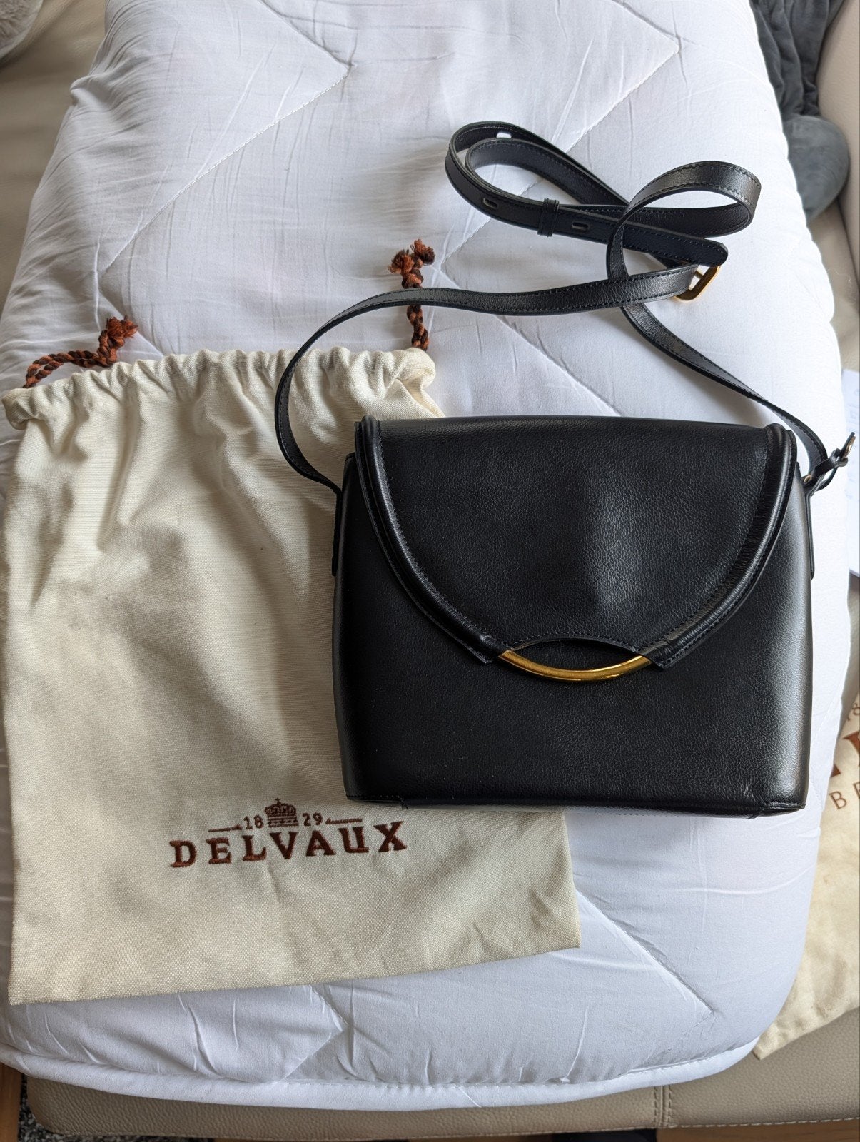 DELVAUX HANDTAS ECLAIRE, Ophalen of Verzenden, Nieuw, Zwart, Handtas