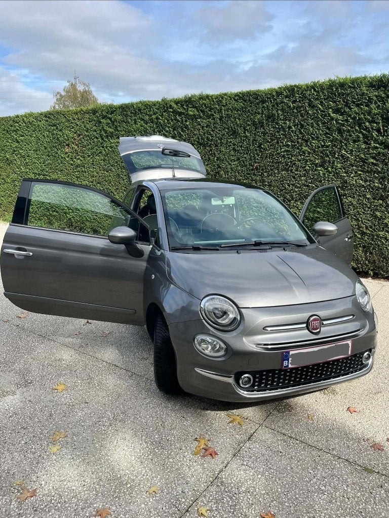 FIAT 500 - 1.2 benzine - Automaat, Auto's, Dealer onderhouden, 4 cilinders, Leder en Stof, Grijs