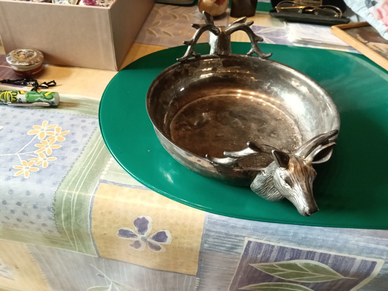 Plat en métal argenté, Antiquités & Art, Enlèvement ou Envoi