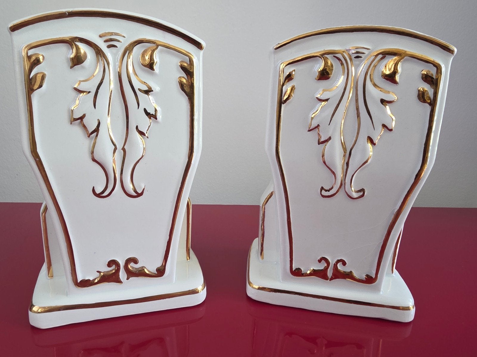 Paire de Vases de Cheminée Art Déco CÉRANORD 15,5x9 cm, Antiquités & Art, Antiquités | Céramique & Poterie, Enlèvement ou Envoi