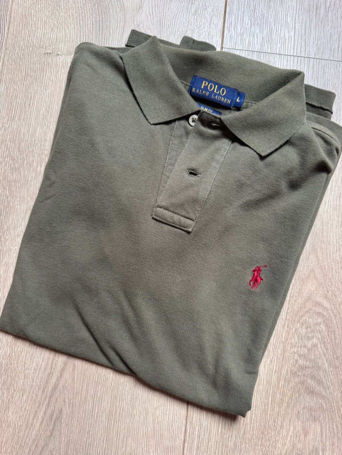 Ralph lauren polo khaki maat large (medium), Kleding | Heren, Polo's, Ophalen of Verzenden, Zo goed als nieuw