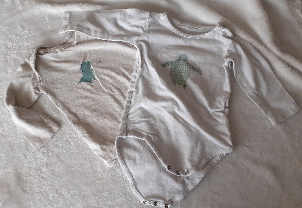 Baby romper set 2 rompers met lange mouwen Zeeman 68, Ophalen of Verzenden, Nieuw, Jongetje of Meisje, Nacht- of Onderkleding