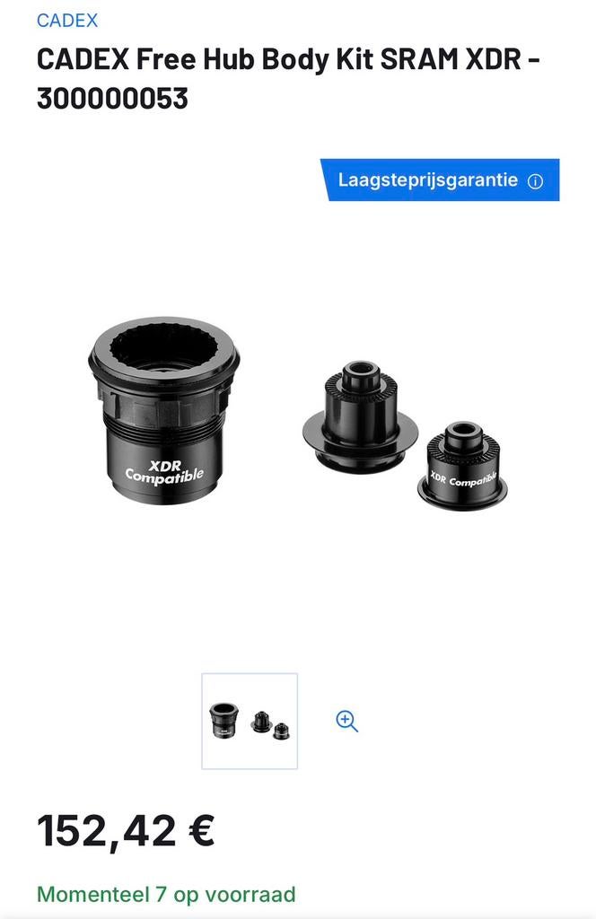 Cadex freehub body SRAM XDR 12sp NIEUW, Fietsen en Brommers, Ophalen of Verzenden, Nieuw