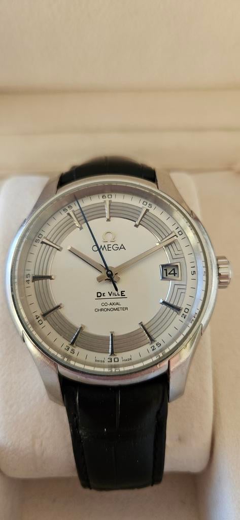Omega Hour Vision, Handtassen en Accessoires, Horloges | Heren, Zo goed als nieuw, Polshorloge, Omega, Staal, Leer, Ophalen