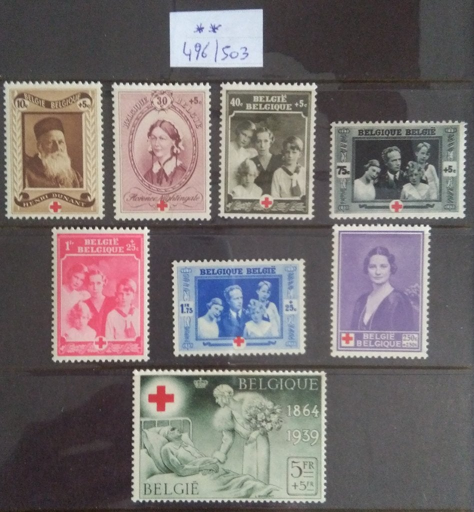 496-503 ** Rode kruis 75e verjaardag, Ophalen of Verzenden, Zonder stempel, Postfris, Overig