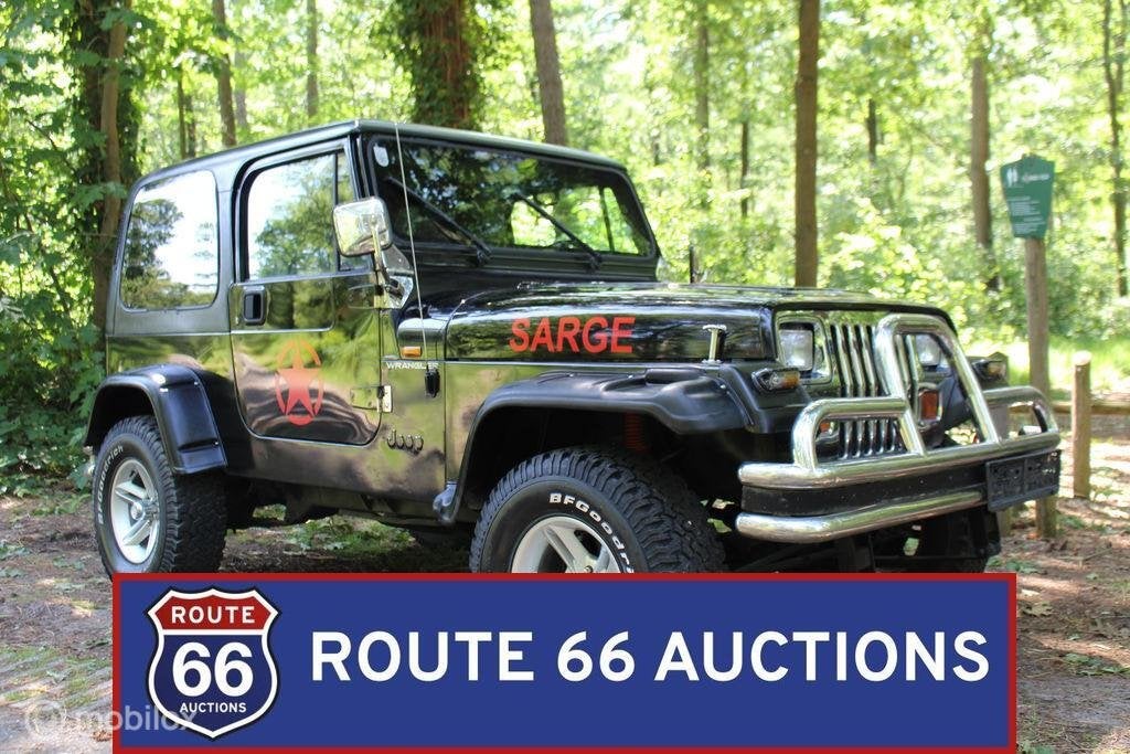 Jeep Wrangler YJ 2.5 | 1992 | Route 66 Auctions, Jeep, Zwart, Bedrijf, Handgeschakeld