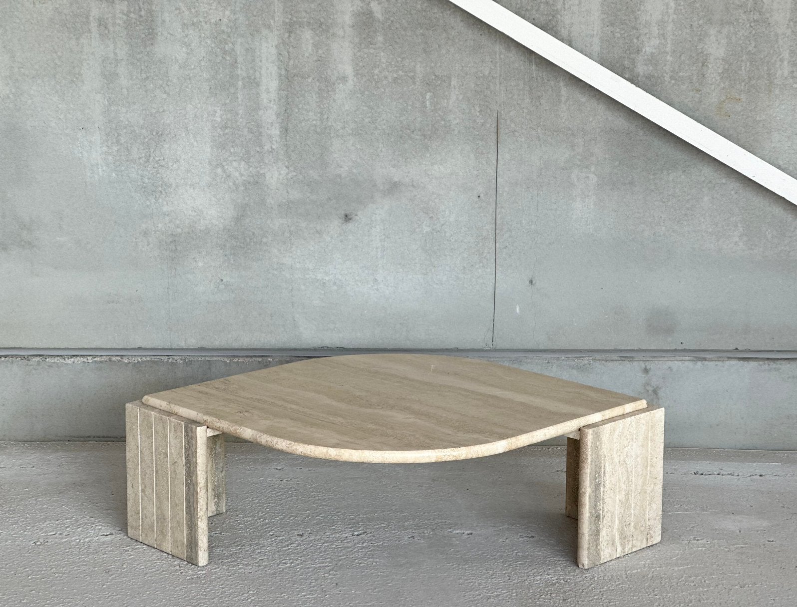 Vintage travertine coffeetable 1980s, Antiek en Kunst, Ophalen