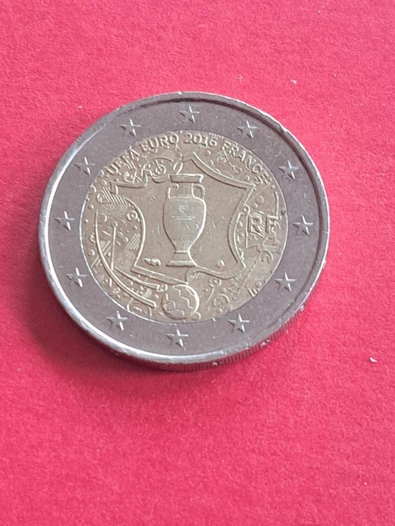 2016 France 2 euros UEFA championnat football, Envoi, France, 2 euros, Monnaie en vrac