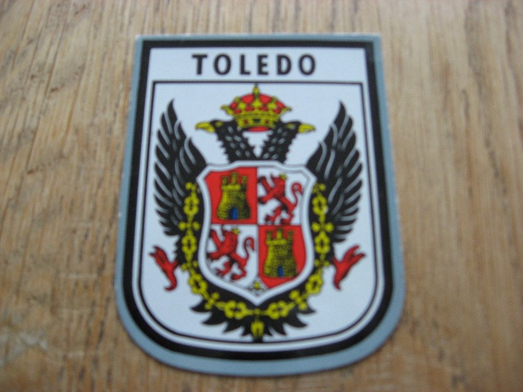 Vintage Sticker Toledo 5,5 x 7,5 cm, Collections, Enlèvement ou Envoi, Neuf, Autres types