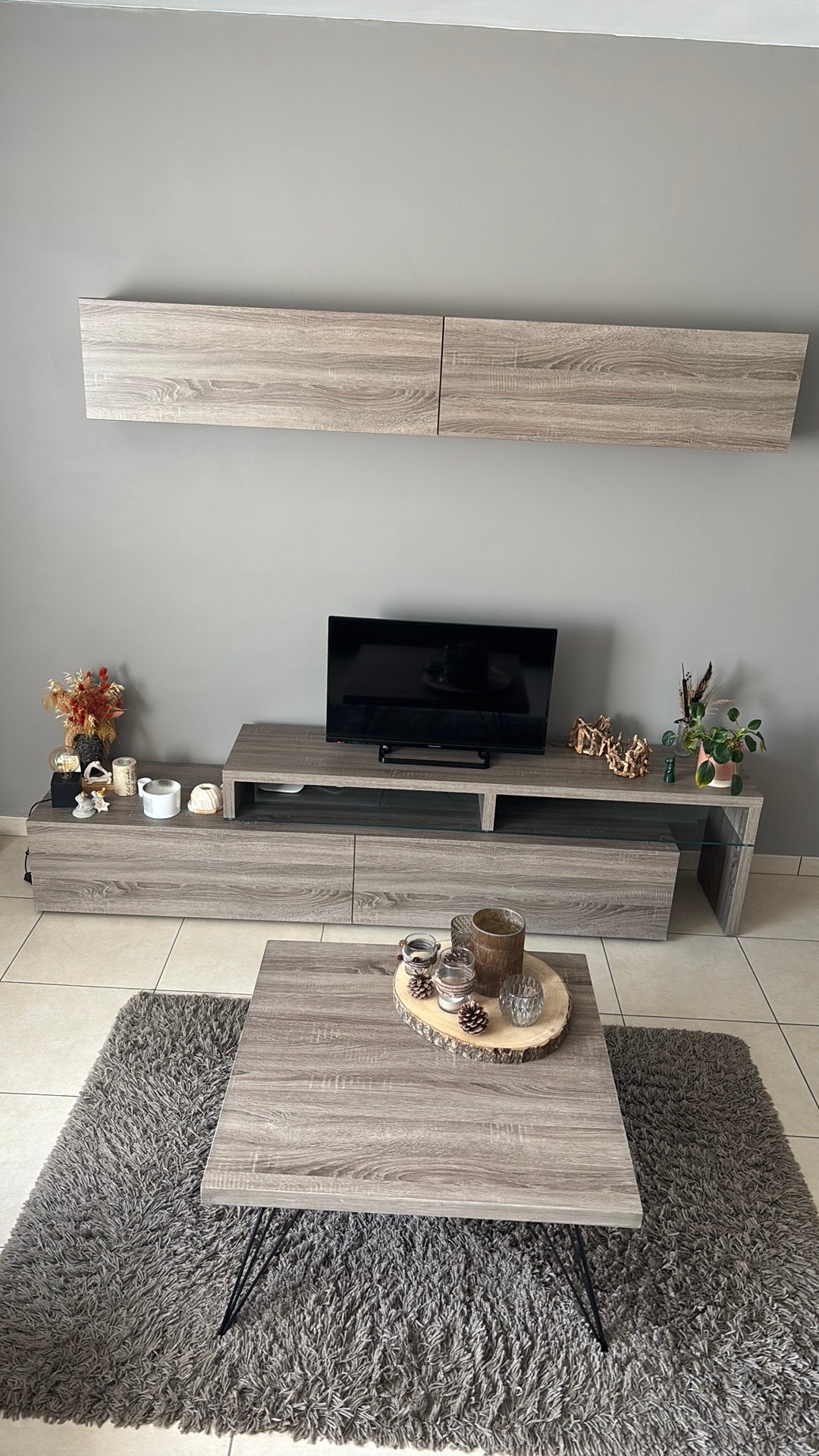 Tv meubel, hangkast+ salontafel, Ophalen