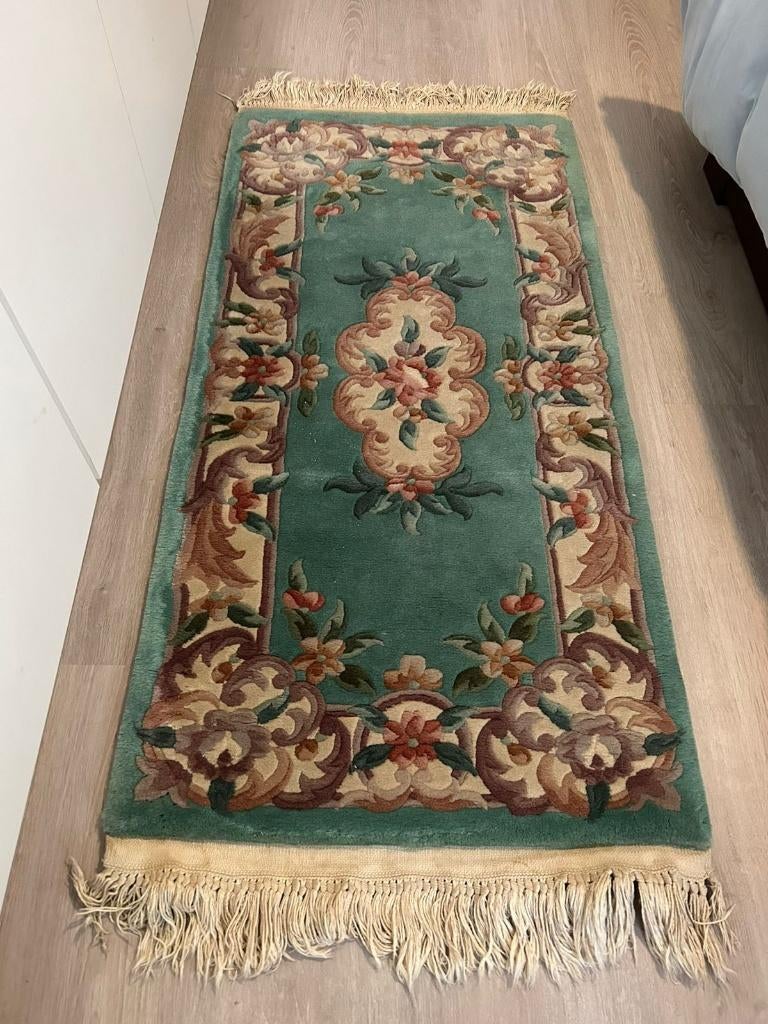 Kleurijke kleine handgewoven tapijten, Ophalen, Groen, Handgewoven antiek, 50 tot 100 cm