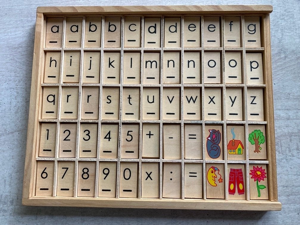 HOUTEN LETTERS, CIJFERS, PLAATJES, Ophalen of Verzenden, Zo goed als nieuw, Rekenen