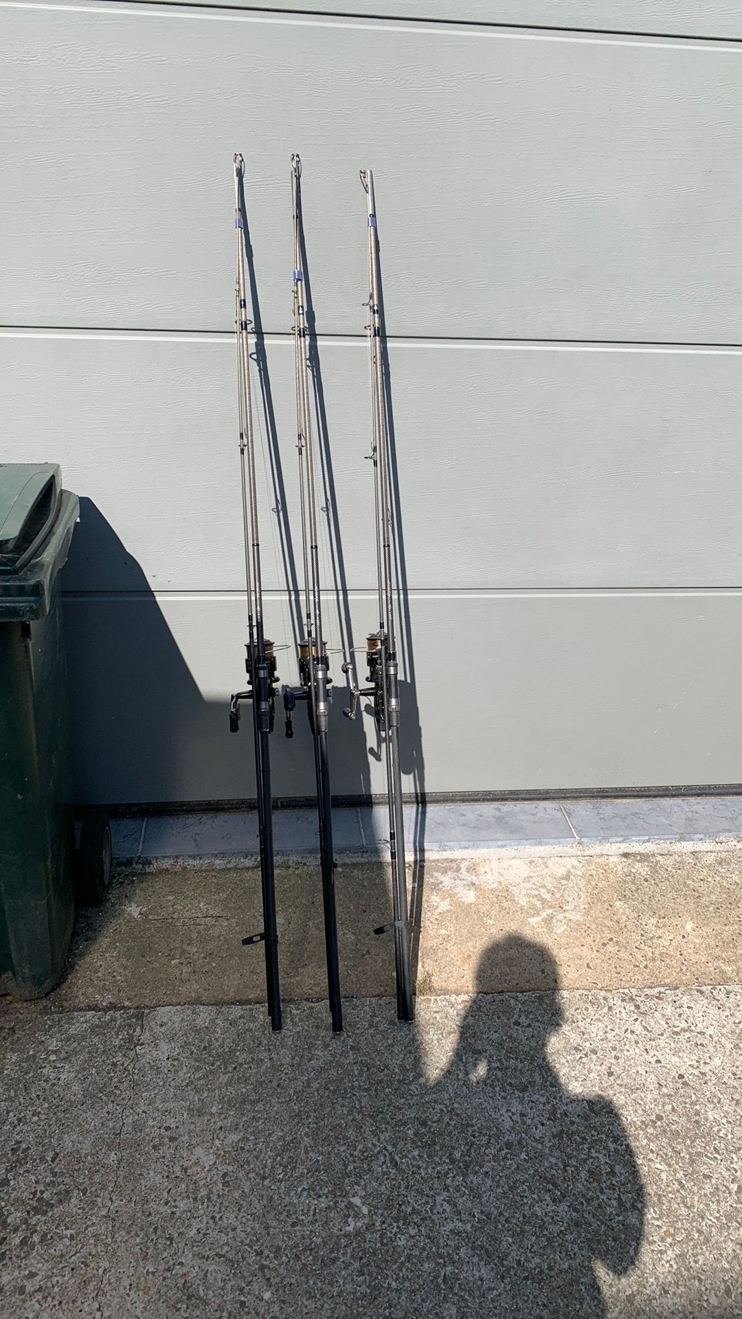 3 stuks shimano veloictie met shimano baitrunner ct8000 ra, Ophalen, Zo goed als nieuw