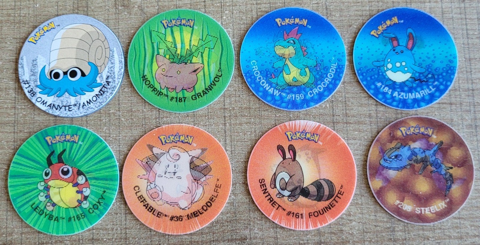 Pokémon: 8 flippo's, Ophalen of Verzenden, Gebruikt