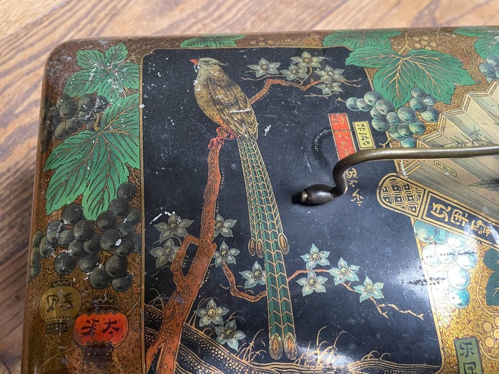 Chinese blikken doos, Verzamelen, Blikken, Ophalen of Verzenden, Gebruikt