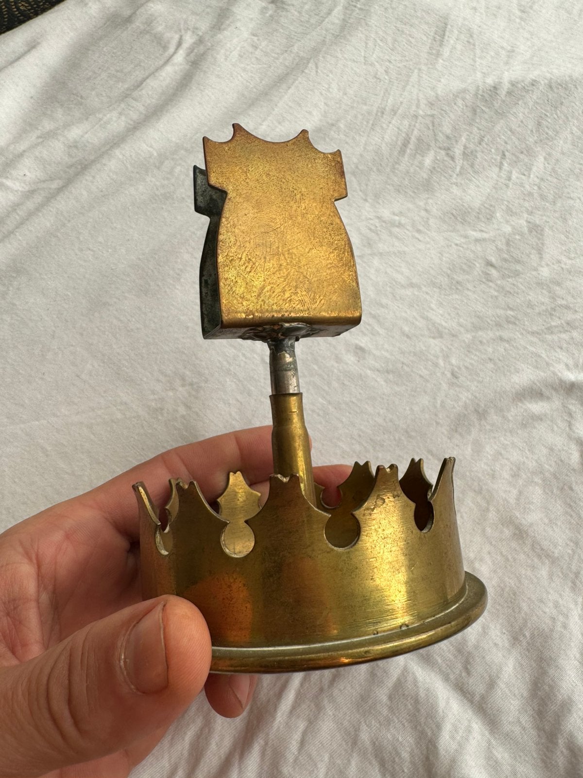 WOI Trench Art Luciferhouder & Asbak Duits JULI 1917 Obus, Enlèvement ou Envoi