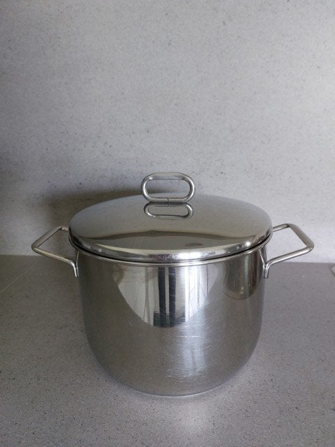 Kookpot inox 18/10 - 6 liter, Inox, Gebruikt, Keramische plaat, Overige typen
