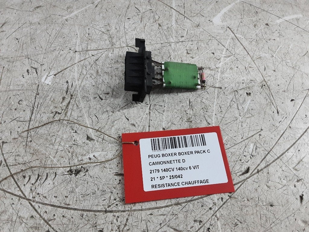 RESISTANCE CHAUFFE Peugeot Boxer (U9) (01-2006/12-2023), Mevr. I. Hauben, Utilisé, Rue de l'Espoir 34 34
4030  GRIVEGNÉE, BE, Info@Collignon.be