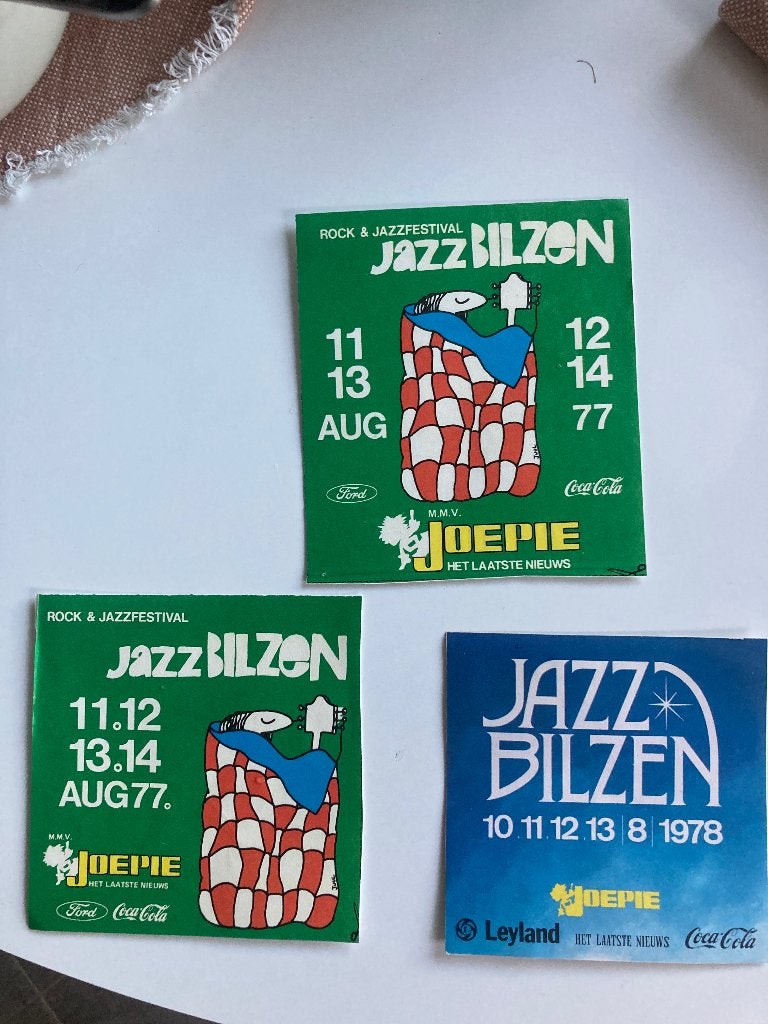 Stickers Jazz Bilzen, Verzamelen, Ophalen of Verzenden, Nieuw, Film, Tv of Omroep