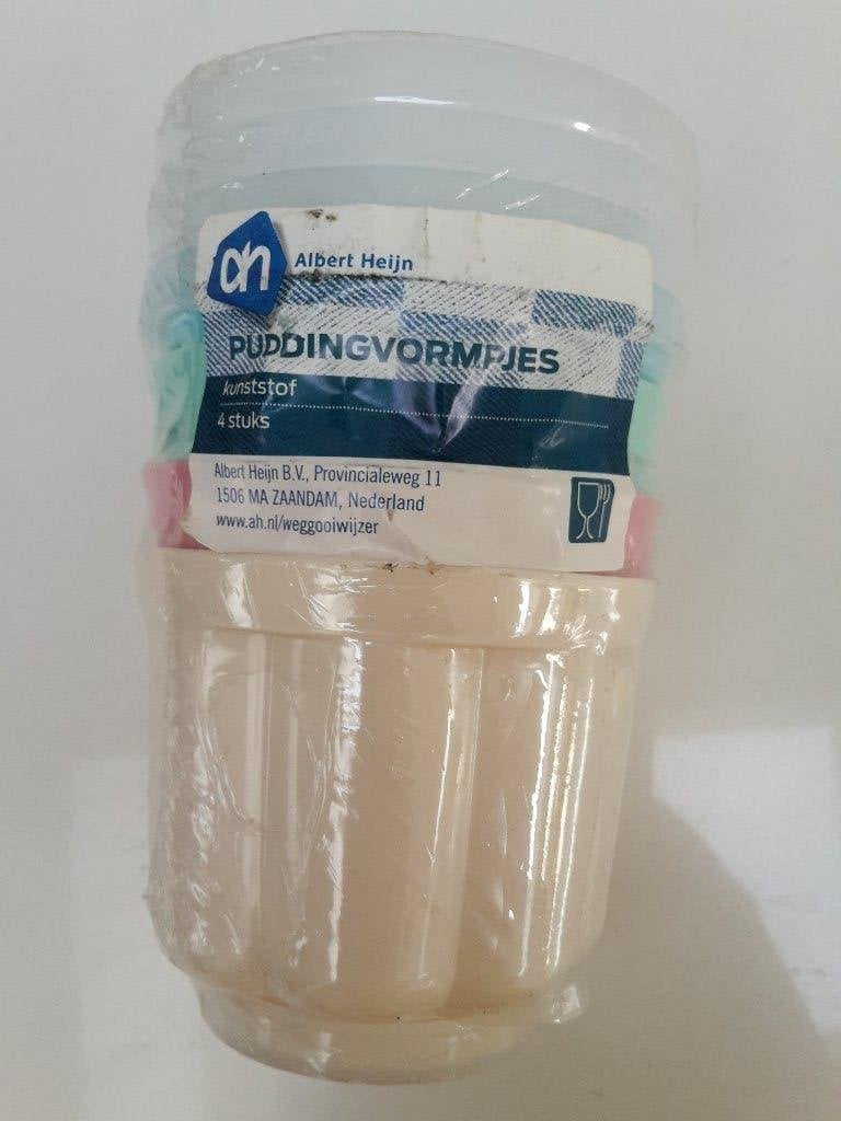 4 Nieuwe puddingpotjes van Albert Heijn in pastelkleuren, Ophalen of Verzenden, Nieuw