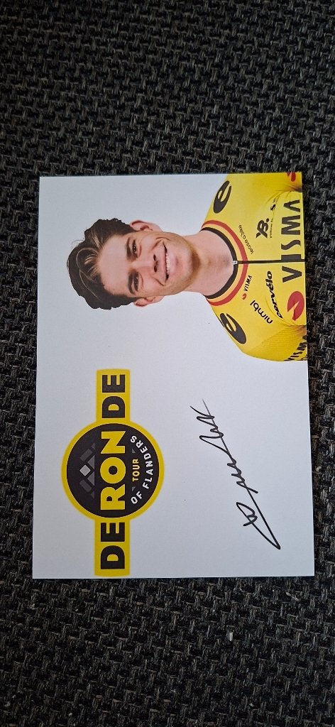 Wout van Aert - De Ronde # Foto met handtekening (print), Envoi, Neuf, Autres types