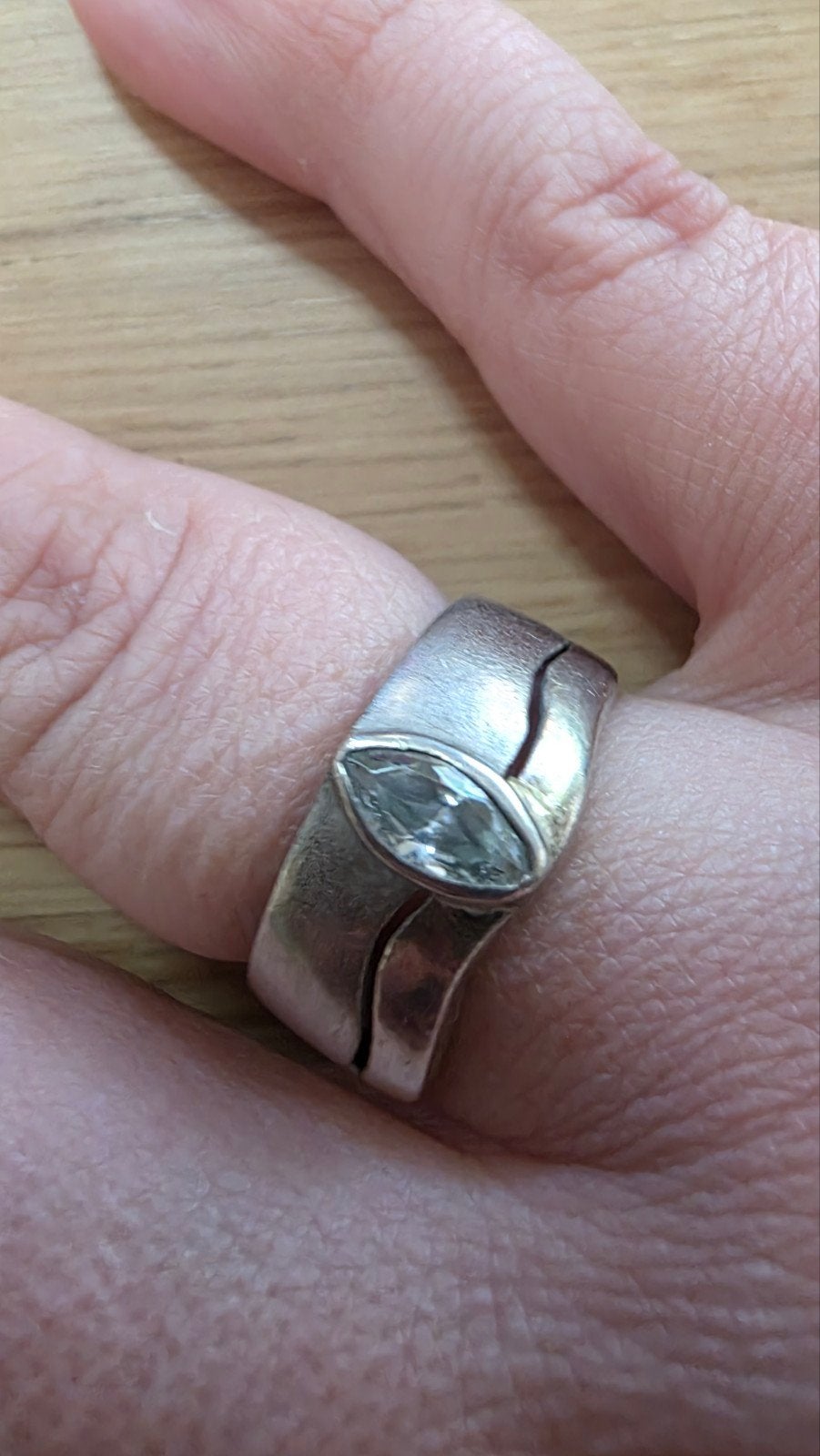 Prachtige zilveren ring, Bijoux, Sacs & Beauté, Bagues, Enlèvement, Argent, Argent