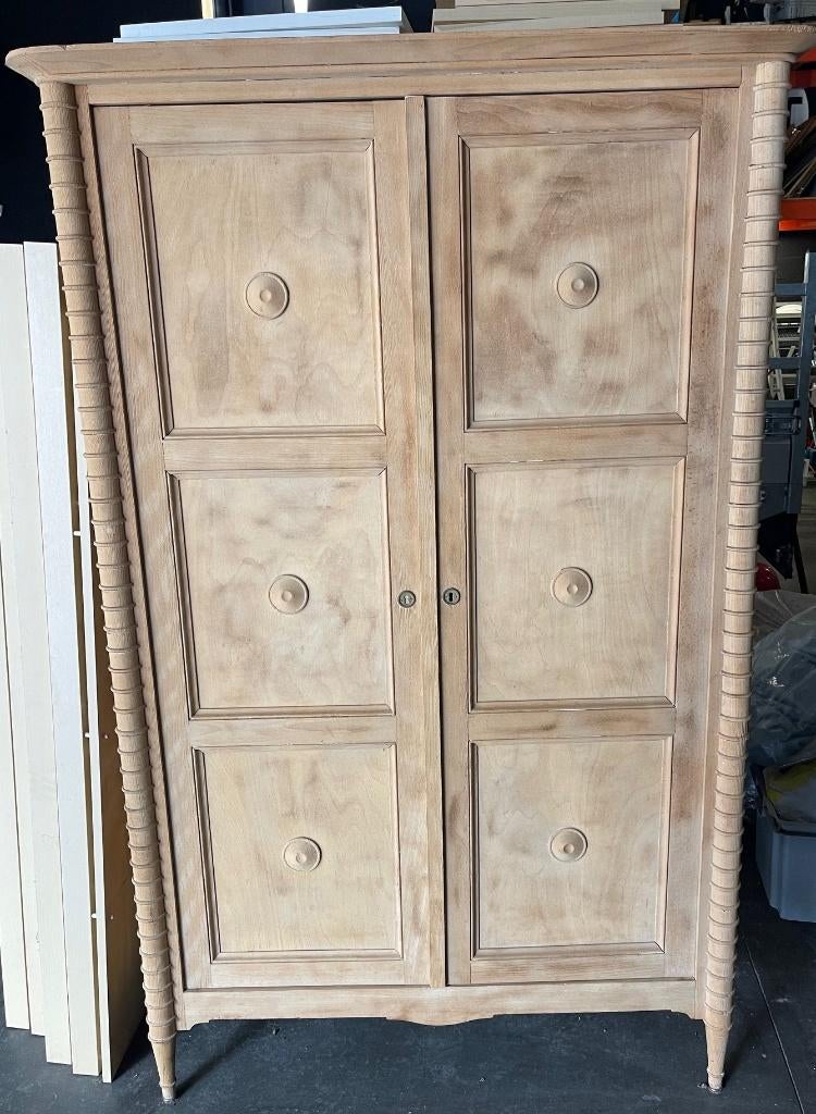 brocante houten garderobe kast, Huis en Inrichting, Kasten | Kleerkasten, Gebruikt, 150 tot 200 cm, 100 tot 150 cm, 50 tot 75 cm