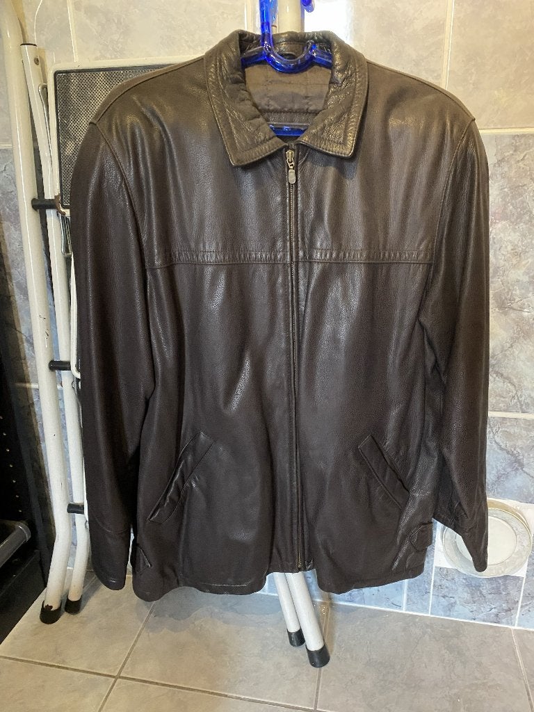 Veste en cuir marron vintage pour femme — Taille 44, Vêtements | Femmes, Vestes | Hiver, Comme neuf, Taille 42/44 (L), Brun, Enlèvement ou Envoi