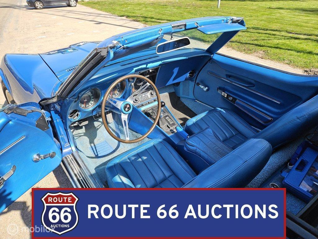 Chevrolet Corvette C3 | 1968 | Route 66 Auctions, Chevrolet, Zwart, Bedrijf, Handgeschakeld