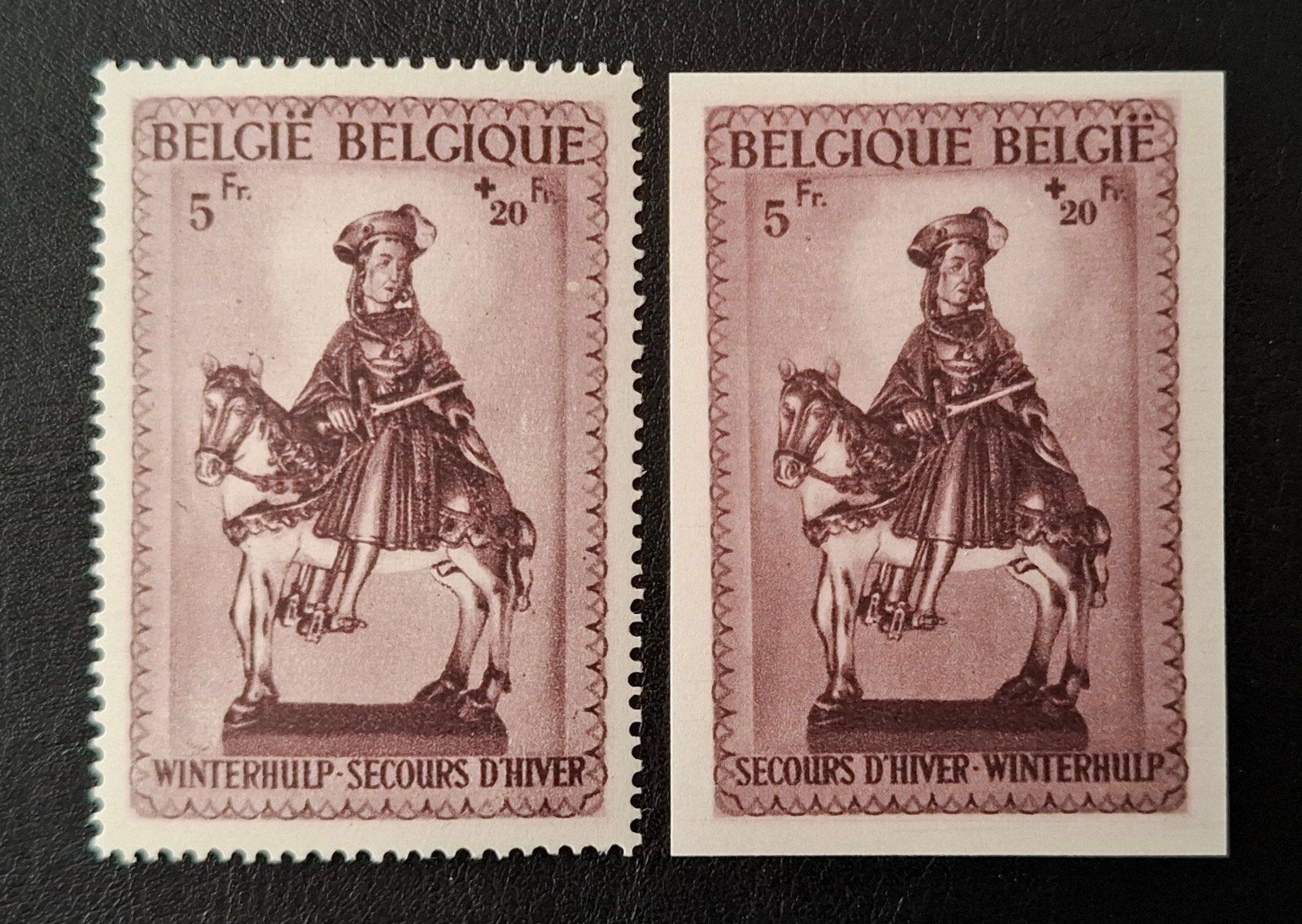 Belgique : COB 592A/92B ** Secours d'hiver No 4 1942., Sans timbre, Neuf, Enlèvement ou Envoi, Non oblitéré