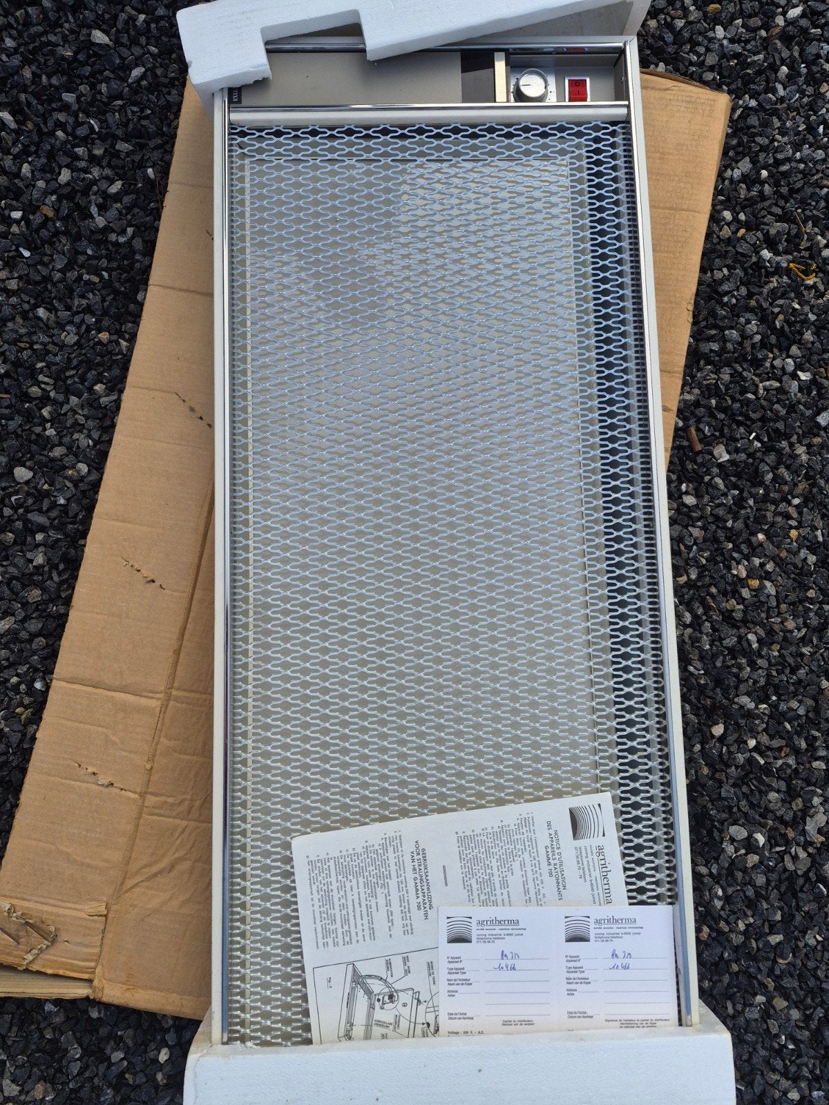 radiateur électrique Agritherma, Enlèvement