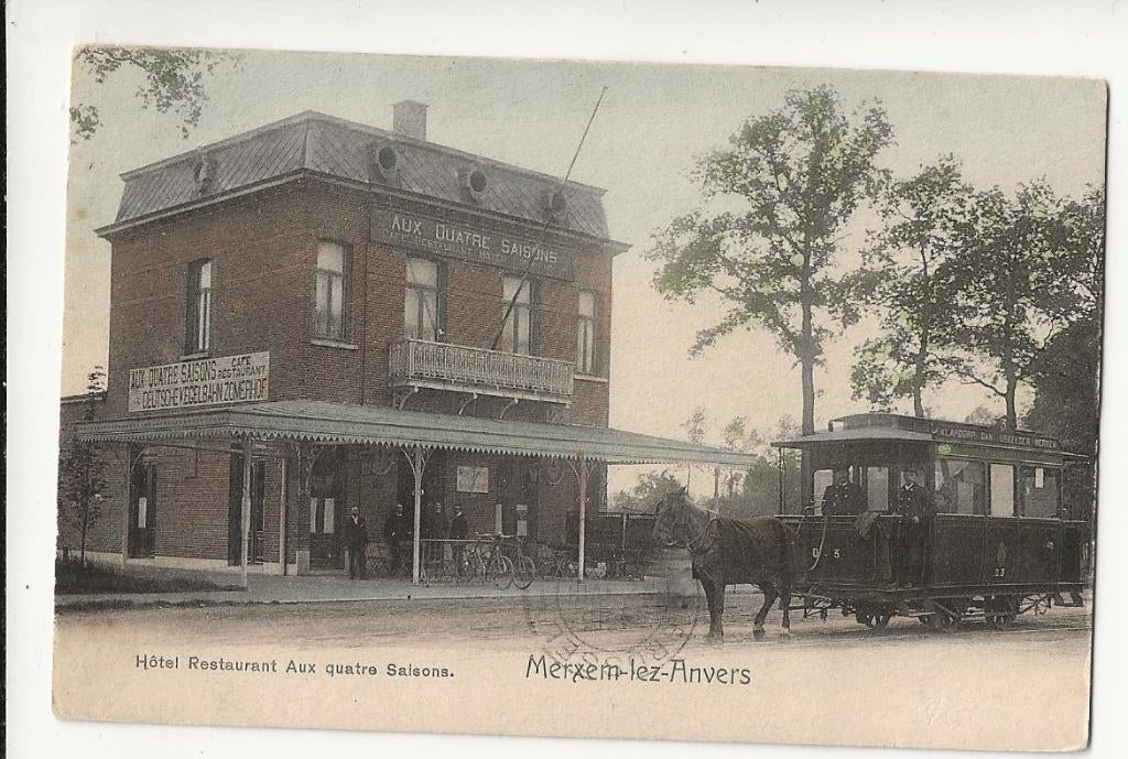 merksem pk paardentram restaurant 4 saisons, Ophalen of Verzenden, Voor 1920, Ongelopen, Antwerpen