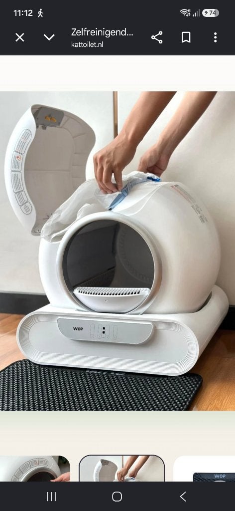 Automatische kattenbak, Enlèvement ou Envoi, Autonettoyant, Utilisé, Ouvert