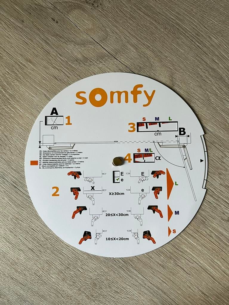 Somfy NEW rekenschijf - Installatie gemotoriseerde portalen, Doe-het-zelf en Bouw, Ophalen, Nieuw