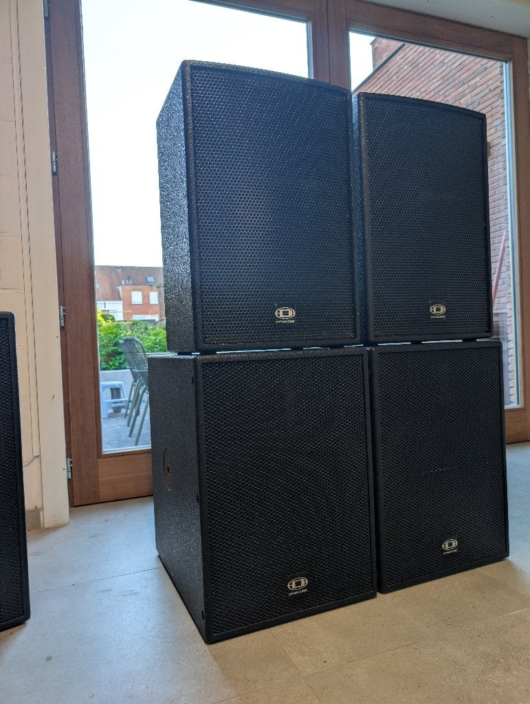 Dynacord Corus Pro Topset: 2x CP 12-3 + 2x CP 15-1, Ophalen, Gebruikt, 1000 watt of meer, P.A.