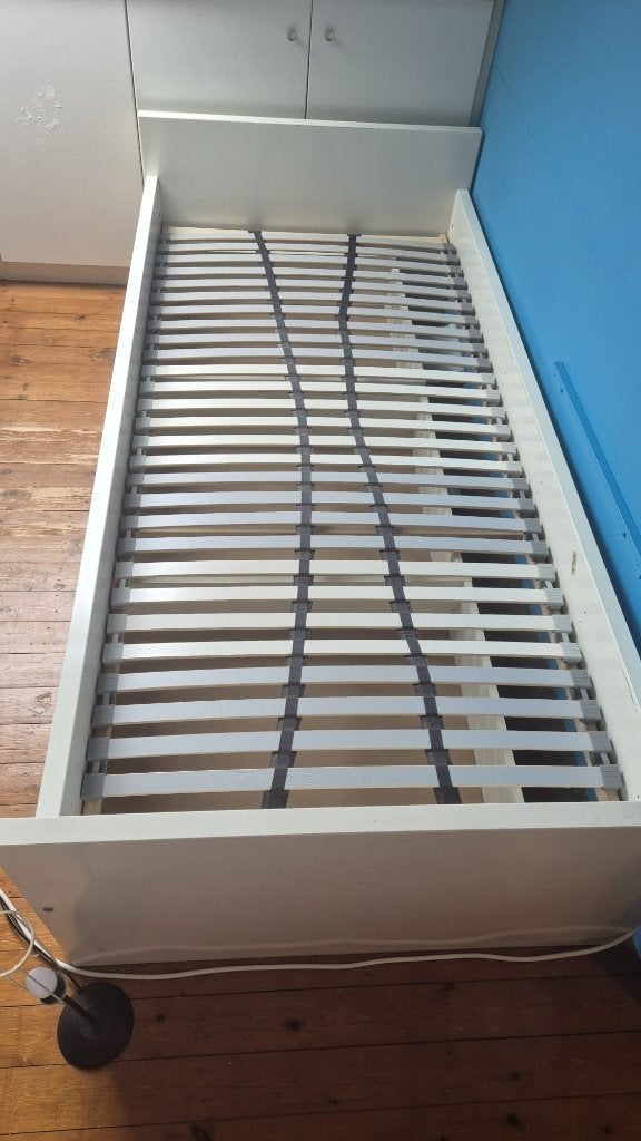 1persoonsbed gratis, Ophalen, Gebruikt, 90 cm, Eenpersoons