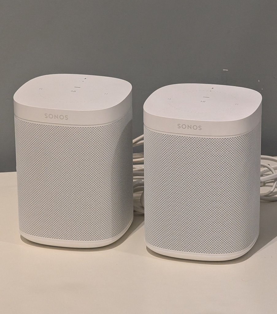 Sonos One Gen 2 White (paar) - Nieuwstaat - Wifi-luidspreker, Slimme speaker, Google, Ophalen of Verzenden, Zo goed als nieuw