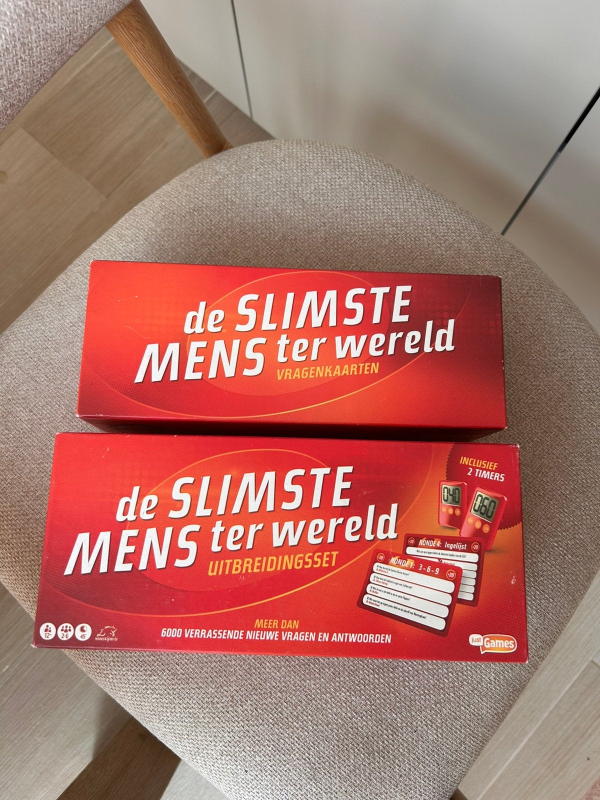 Slimste Mens spel + uitbreiding, Cinq joueurs ou plus, Enlèvement, Utilisé, Jeu de voyage